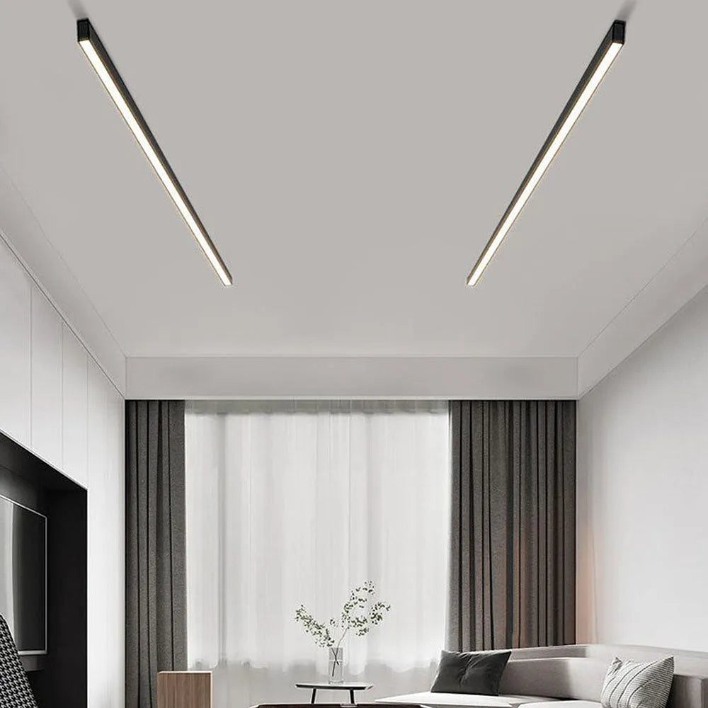 Luz Colgante/Empotrada LED Lineal - Ajustable de Tres Colores
