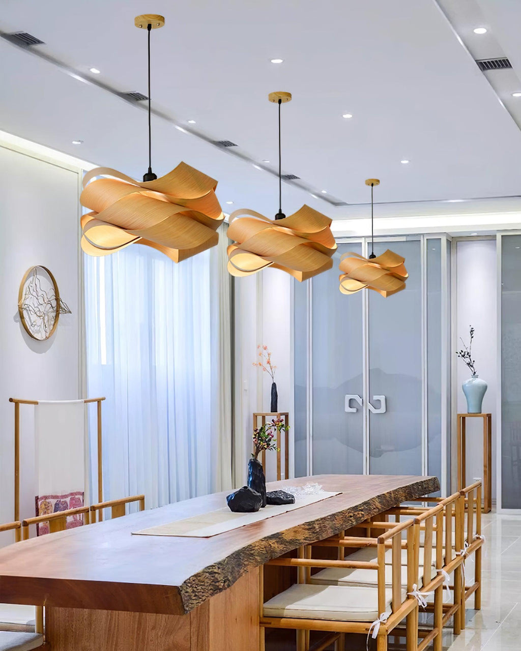 Lirado – lámpara colgante de diseño en estilo madera