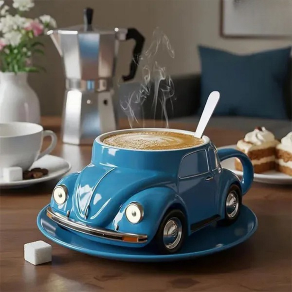 Taza escarabajo con cuchara