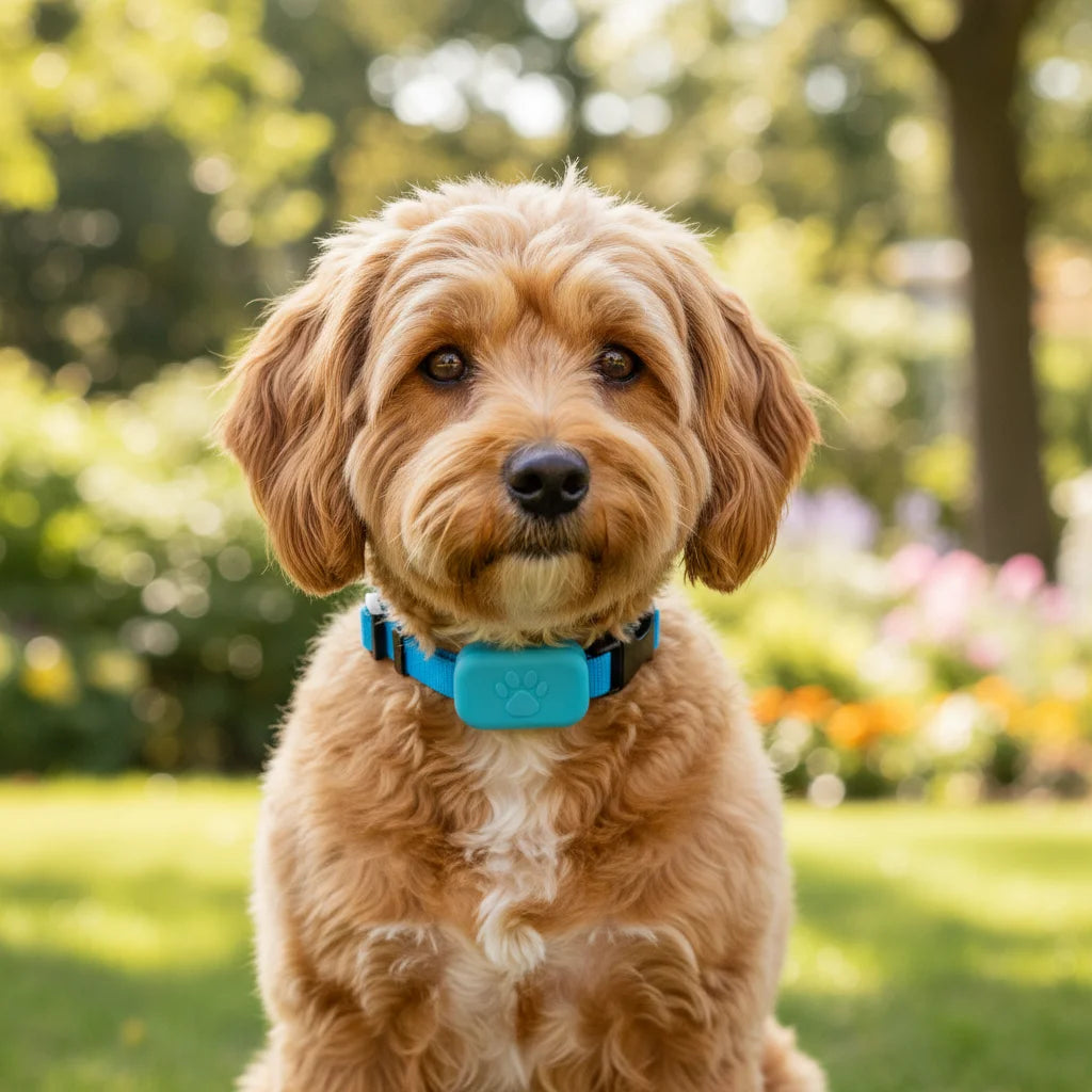 Localizador GPS para mascotas con localización en tiempo real y alertas de movimiento para perros y gatos – compacto y compatible con iOS