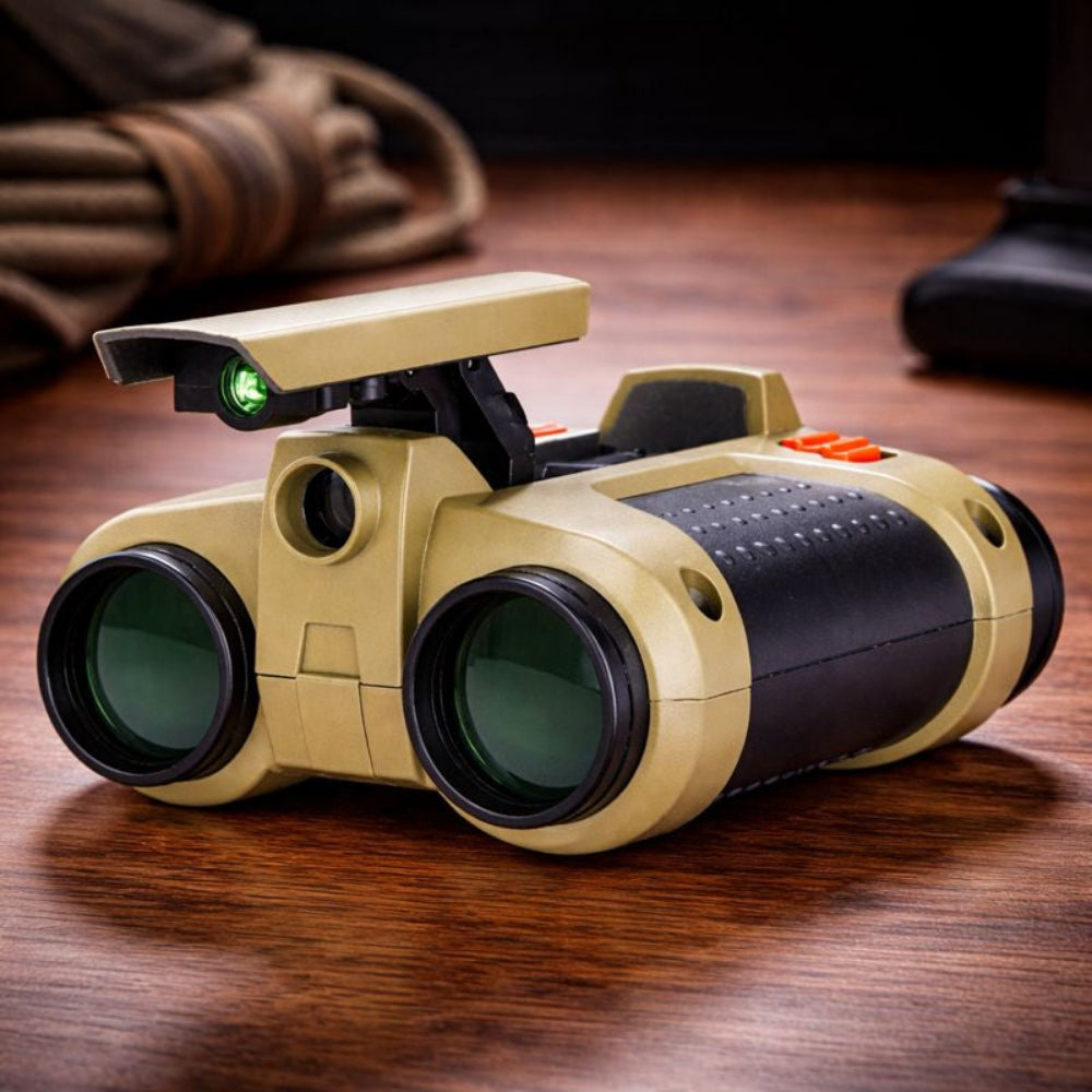 Binoculares de visión nocturna para niños con soporte ajustable para exploración al aire libre – observación de día y de noche