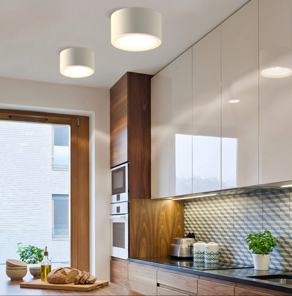 Lámpara de Techo LED Compacta Luffon Montada en Superficie Redonda
