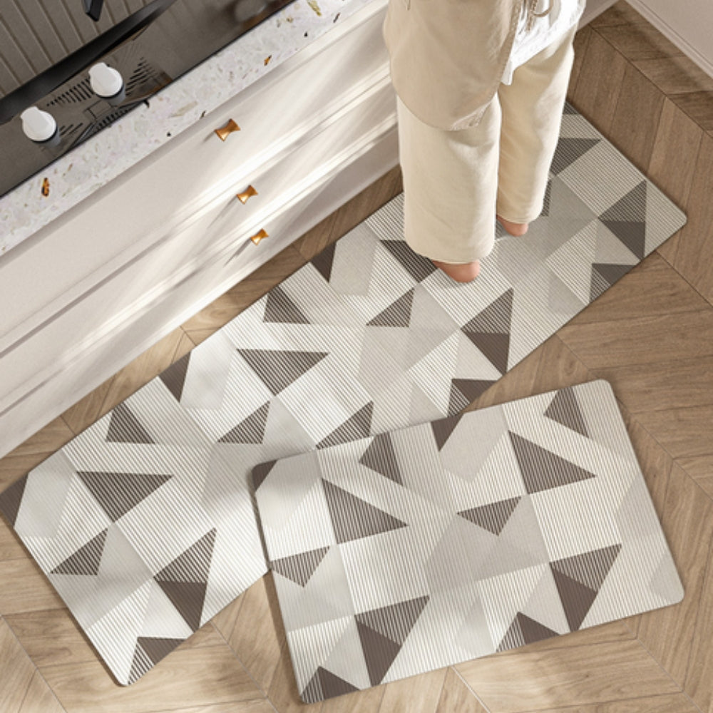 Alfombra de Cocina con Rayas Florales Lujosas