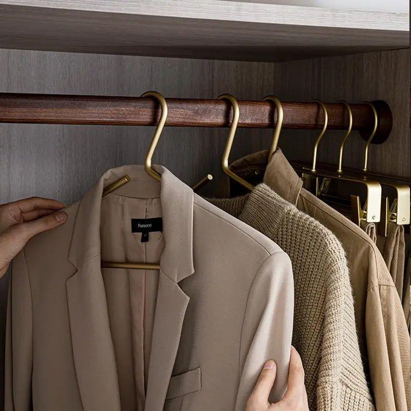 Kalsten | Percha de Ropa Antideslizante de Lujo - Perchas de Abrigo Mate Sólido y Elegante para Uso Duradero - (5 por set)