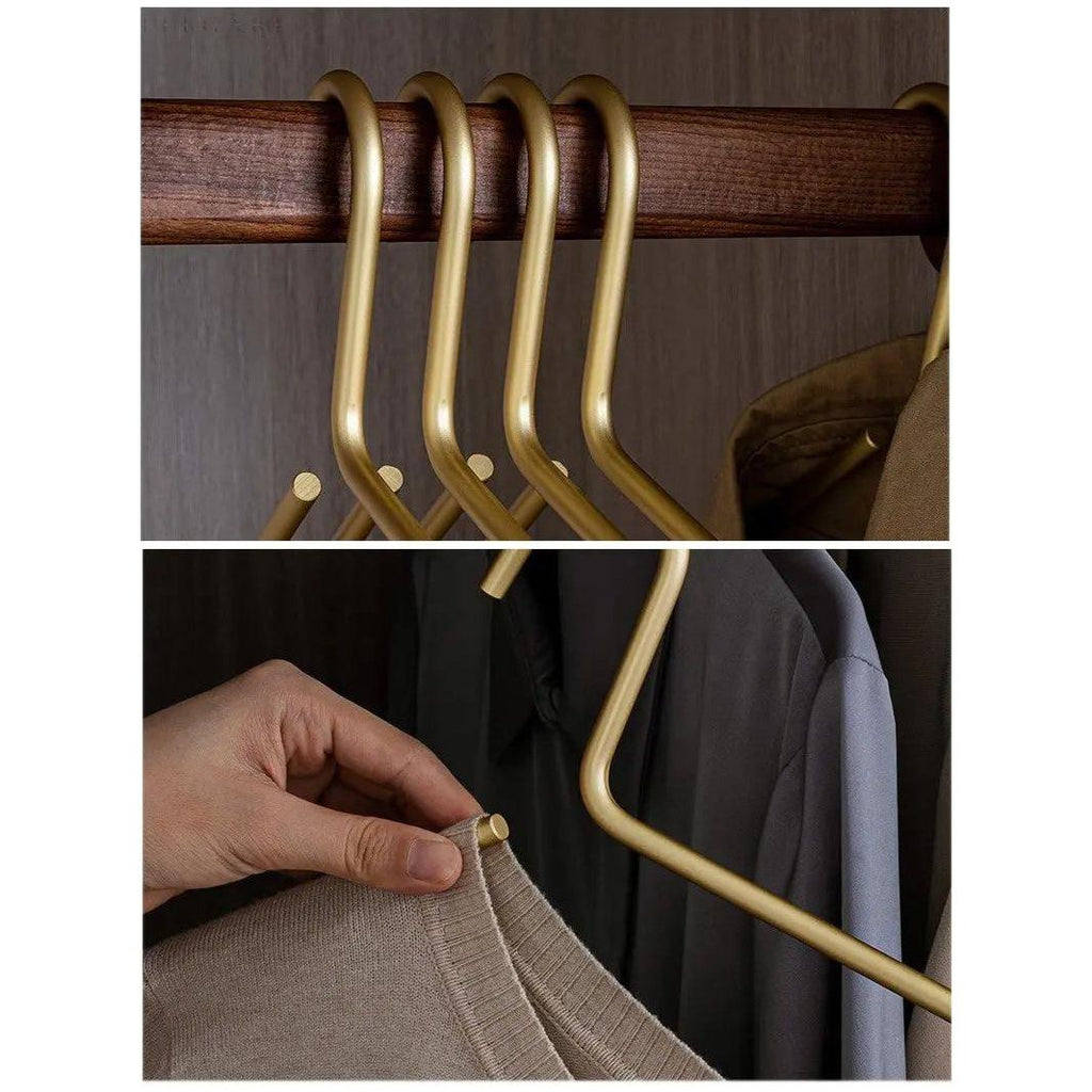 Kalsten | Percha de Ropa Antideslizante de Lujo - Perchas de Abrigo Mate Sólido y Elegante para Uso Duradero - (5 por set)