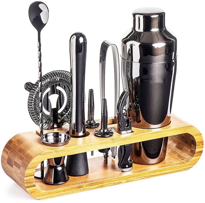 LUXMIX BARSET – Ensemble de cocktails en acier inoxydable de 10 pièces pour des boissons élégantes