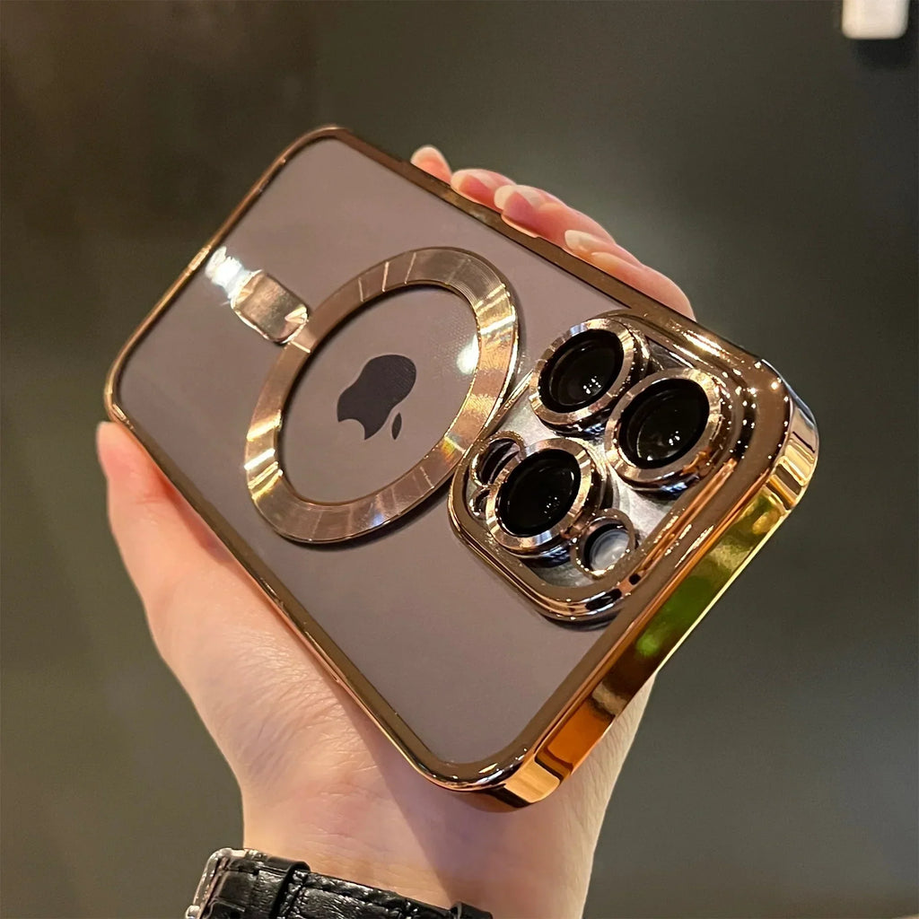 Funda Magnética Suave Transparente para iPhone