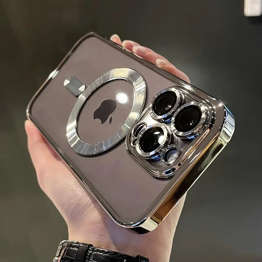 Funda Magnética Suave Transparente para iPhone