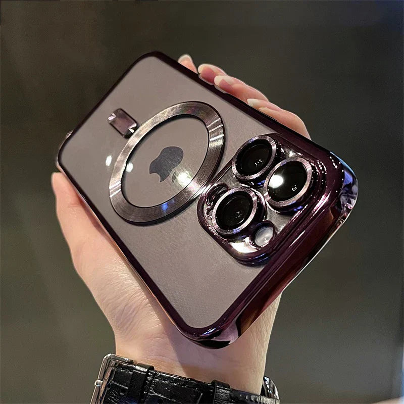 Funda Magnética Suave Transparente para iPhone