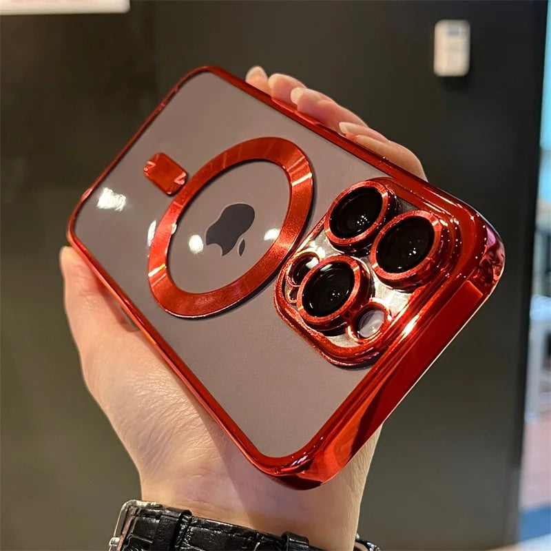 Funda Magnética Suave Transparente para iPhone