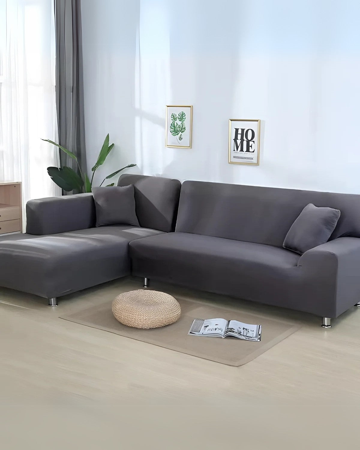 Fundas de sofá modulares elegantes con ajuste flexible para sofás esquineros y modulares