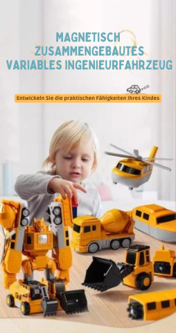 MagnaBuild – Set de vehículo de construcción magnético creativo | 50% DESCUENTO