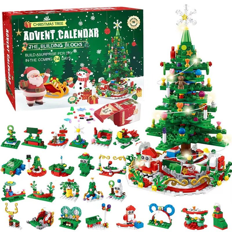 Calendario de Adviento de Navidad de 1102 piezas para recuerdos creativos de las fiestas