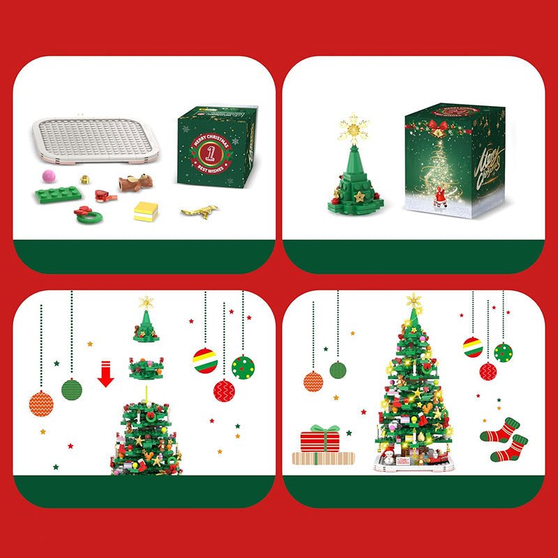 Calendario de Adviento de Navidad de 1102 piezas para recuerdos creativos de las fiestas
