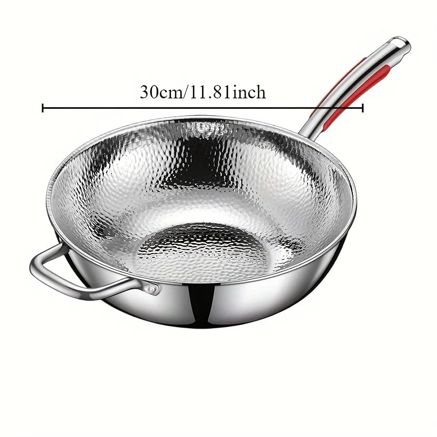 Wok de titanio premium con fondo redondo para cocinas de inducción y salteado sin esfuerzo