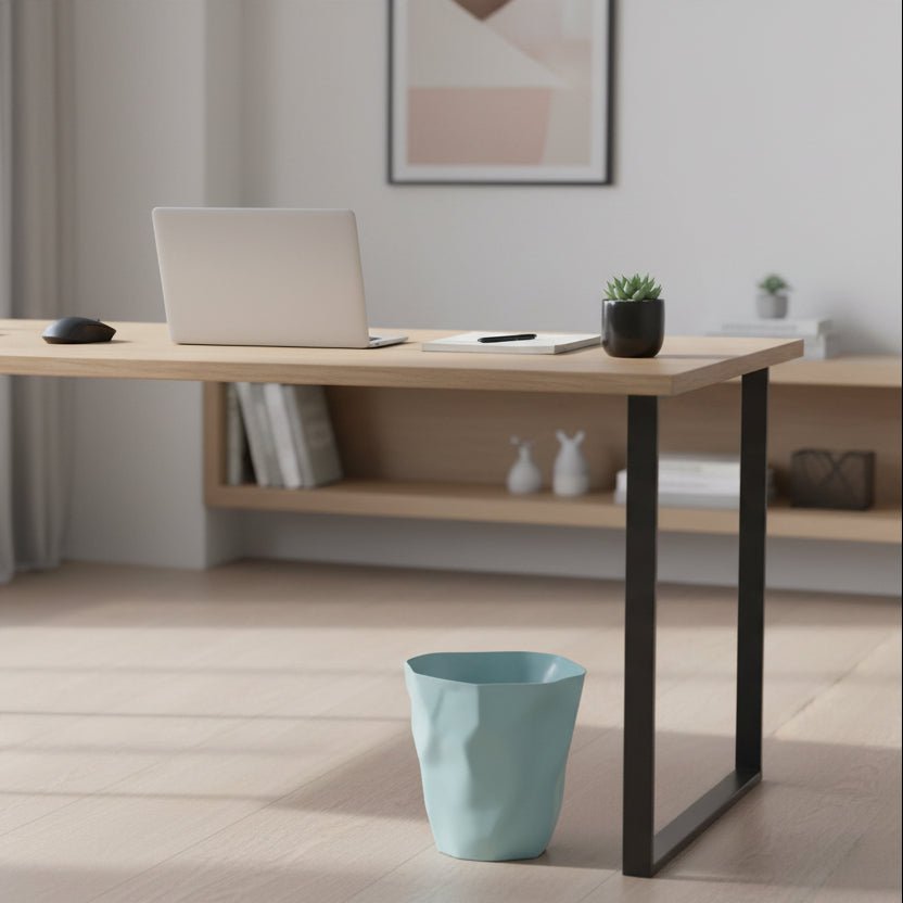 FORMHAUS – Cubo de basura minimalista y elegante con una forma irregular única