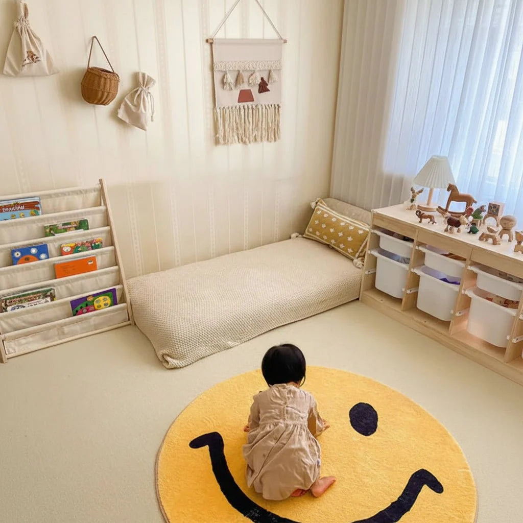 CHEERRUG – Alfombra de Smiley Acogedora para el Hogar