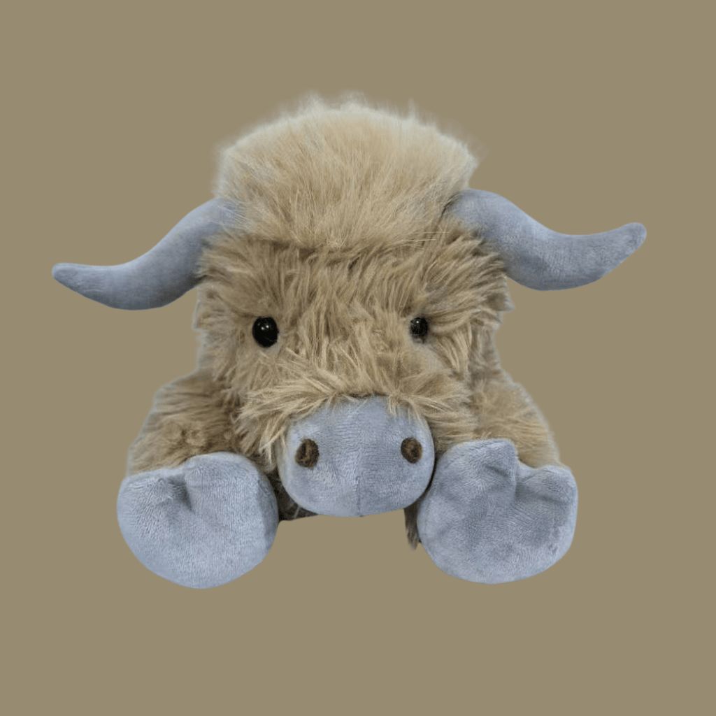 HEATHERMO – Charmant jouet en peluche de vache des Highlands avec un charme rustique et douillet