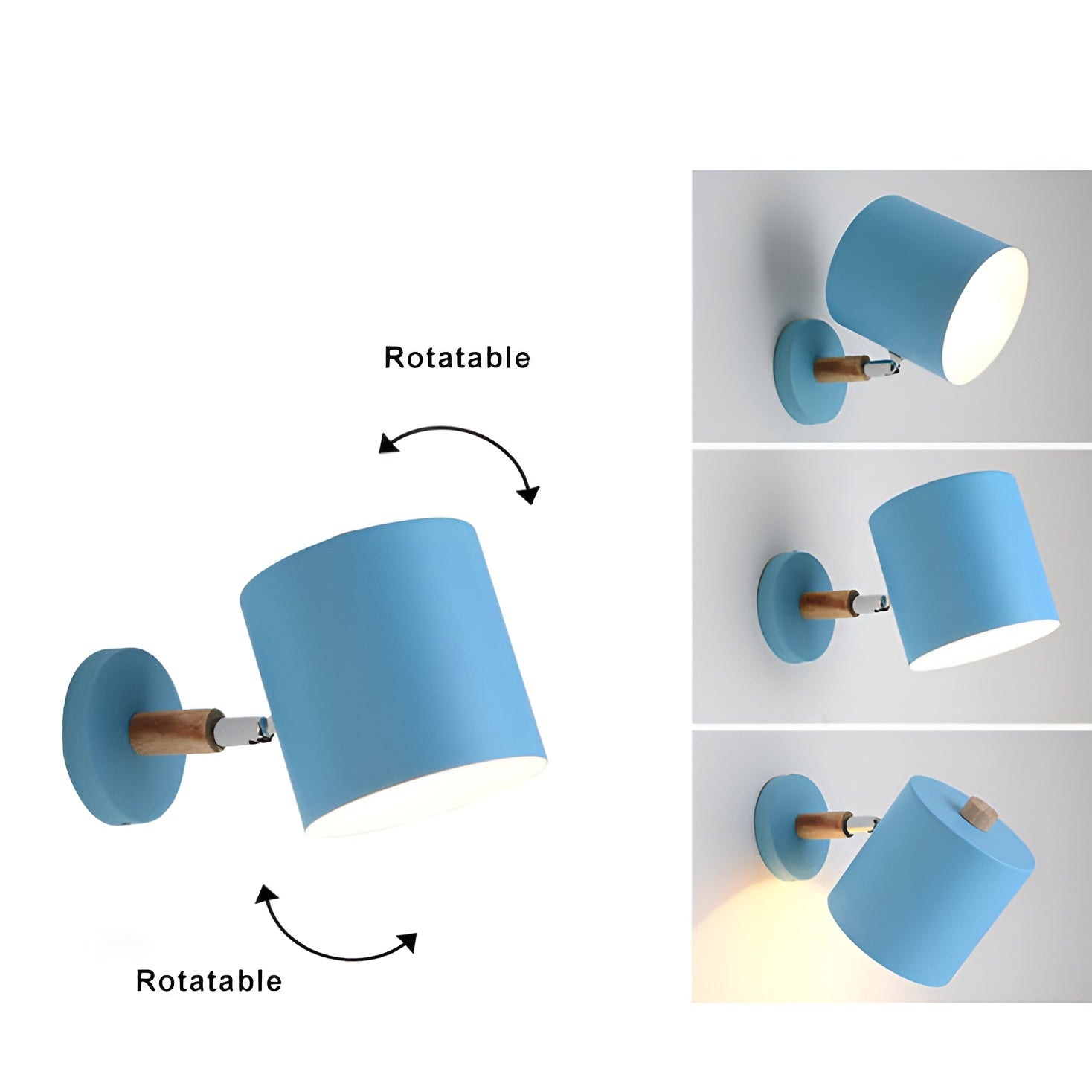 MacaronRay - Lámpara de Pared Ajustable y Aplique de Pared con Diseño Escandinavo Pastel