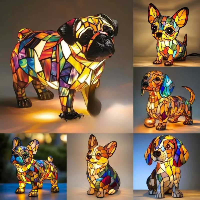 PUPGLOW – Lámpara Nocturna LED de Raza de Perro Artística para Decoración Acogedora del Hogar