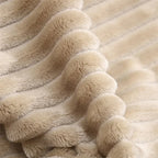 STRIPEWARM – Manta de franela de felpa ancha con diseño de rayas
