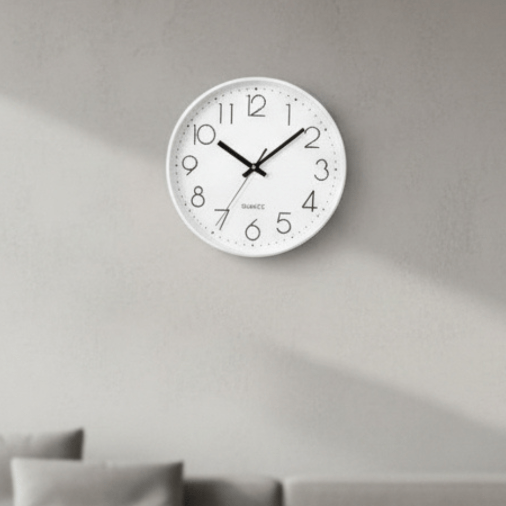 SMOOTHTIME – Reloj de pared silencioso de 12 pulgadas, sin tictac, para decoración moderna