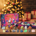 CRYSTALGEMS – Calendario de Adviento de Piedras Preciosas Mágicas con 24 Cristales Naturales