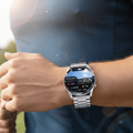 CARDIOTRON – Montre intelligente premium pour hommes avec ECG+PPG et fonction d’appel