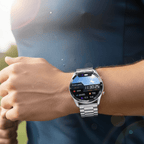 CARDIOTRON – Montre intelligente premium pour hommes avec ECG+PPG et fonction d’appel