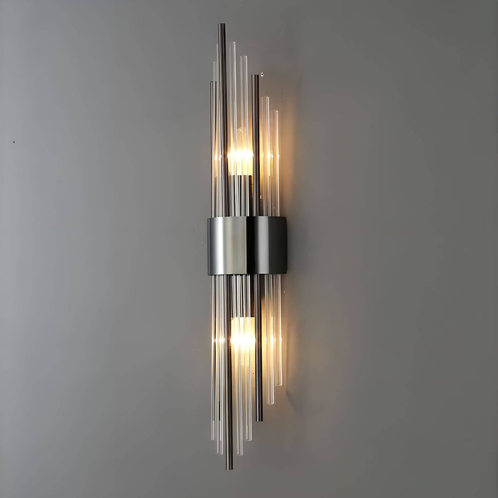 Aplique de cristal dorado – brillante, elegante y luz cálida