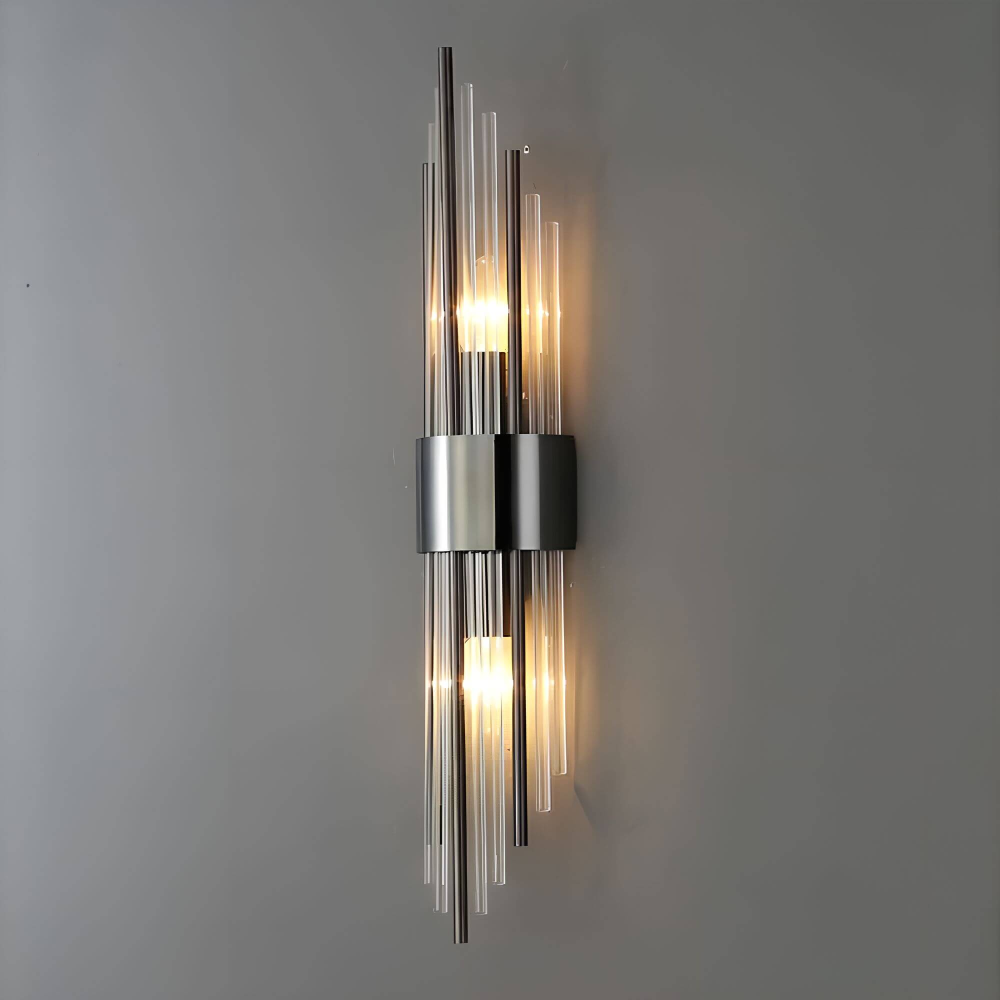 Aplique de cristal dorado – brillante, elegante y luz cálida