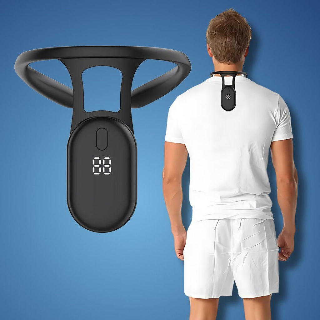 Kalsten | Soporte para el cuello con tracción cervical para corrección de postura | Corrector de postura ajustable para cuello y espalda | Alineación y alivio de la columna vertebral | Retroalimentación en tiempo real