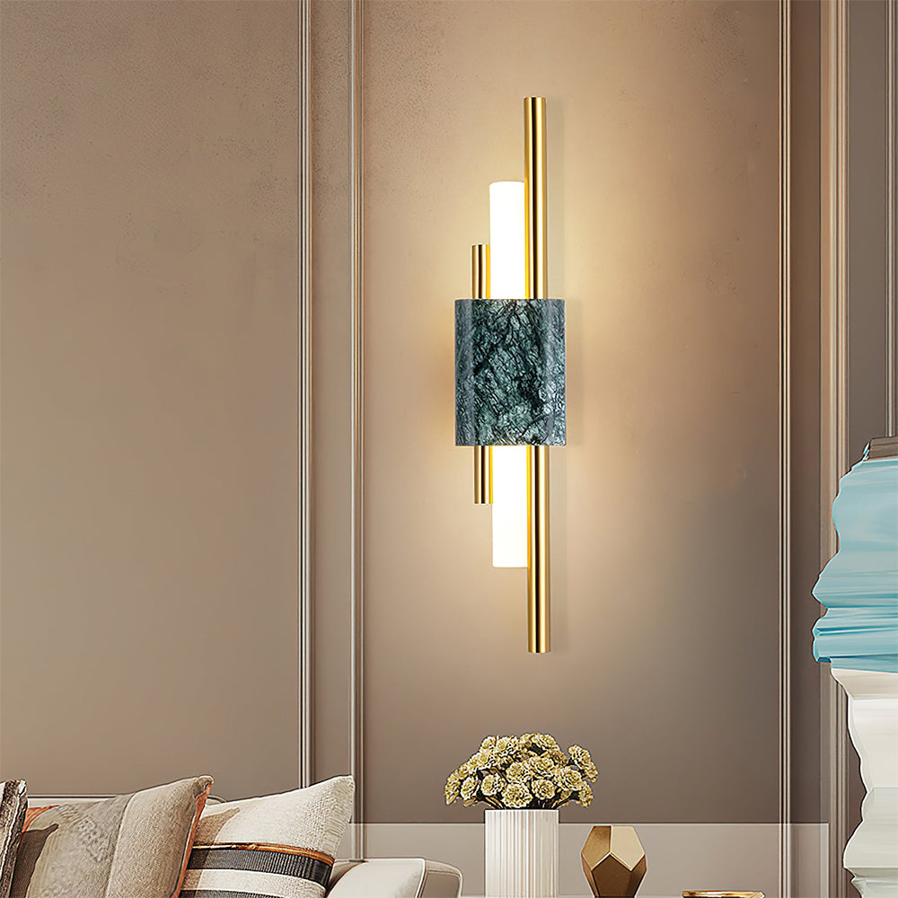 Apliques de Pared LED de Mármol - Iluminación Ambiental Elegante para Interiores Modernos