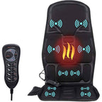 Almohadilla de masaje ergonómica | Masaje Shiatsu y de vibración para cuello, espalda y muslos | Función de calor opcional | Incluye adaptador de coche y control remoto