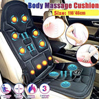 Almohadilla de masaje ergonómica | Masaje Shiatsu y de vibración para cuello, espalda y muslos | Función de calor opcional | Incluye adaptador de coche y control remoto