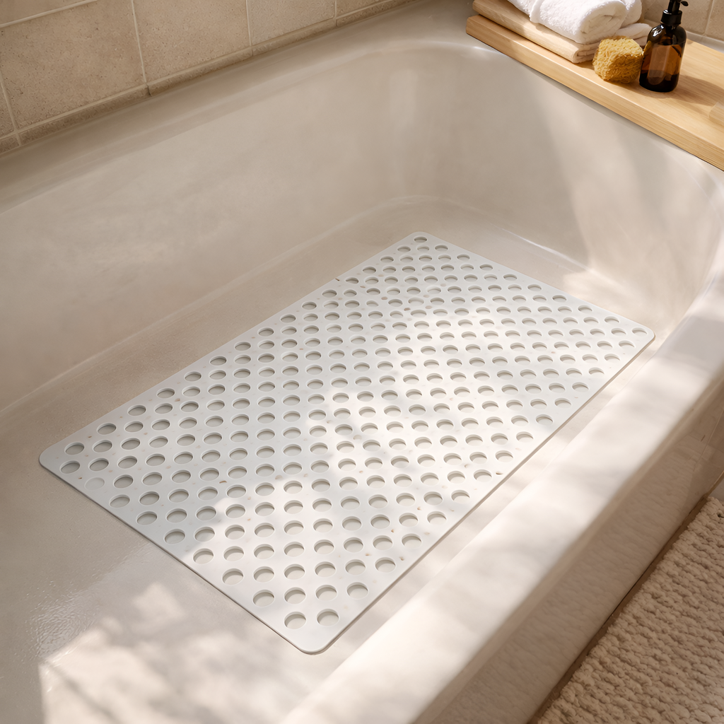 Lucía - Alfombra de baño grande antideslizante para la bañera