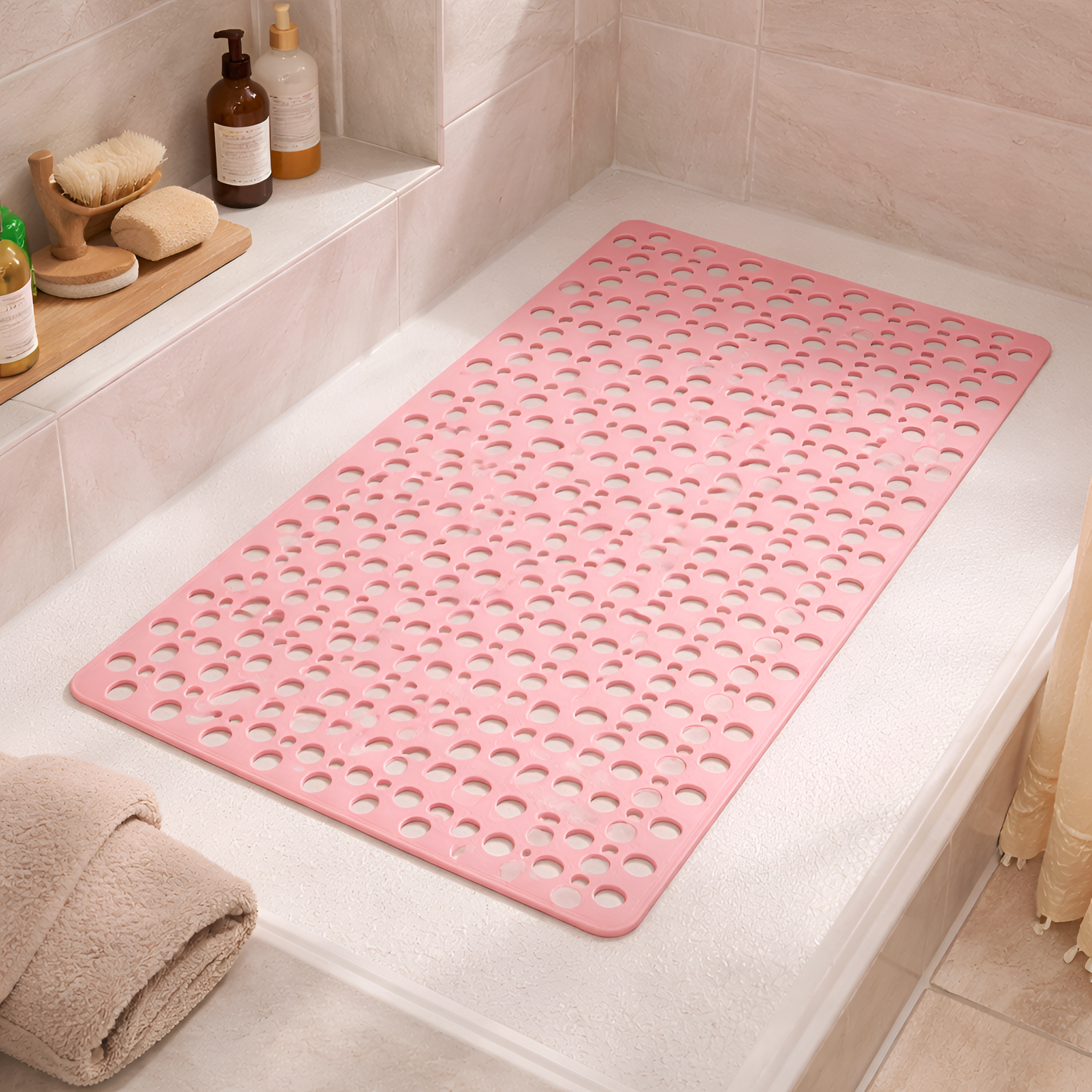 Lucía - Alfombra de baño grande antideslizante para la bañera