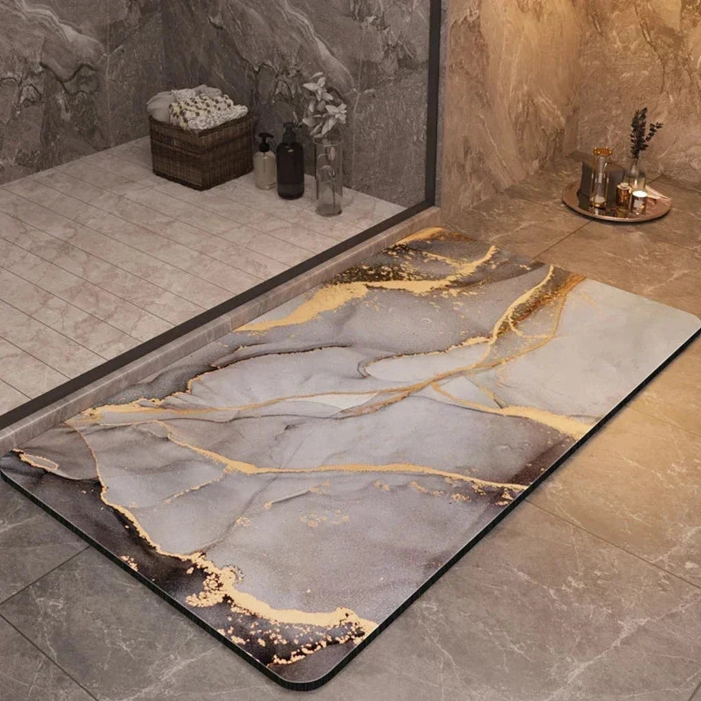 Alfombra de baño antideslizante con superficie de secado rápido de diatomeas – alfombrillas de baño higiénicas multicolores que garantizan seguridad y comodidad