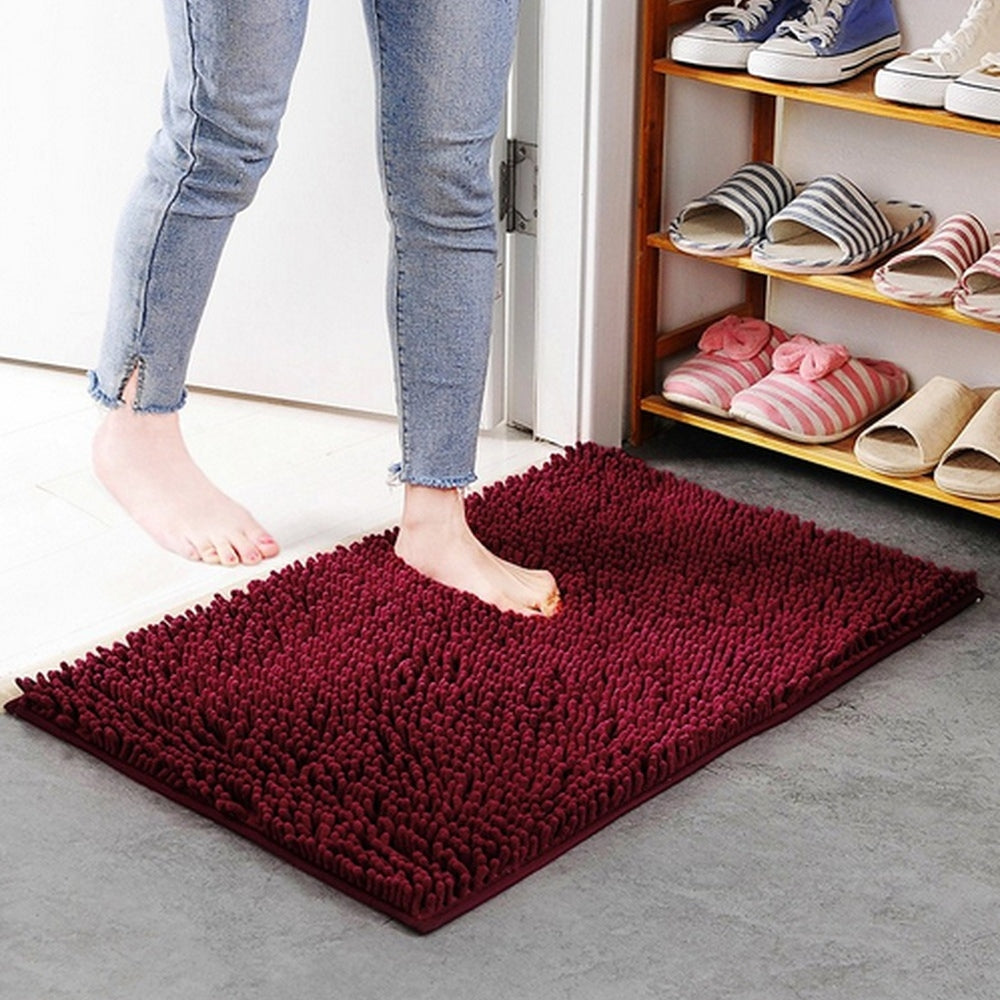 CloudStep Chenille alfombra de baño – Alfombra de entrada ultramacia para una comodidad acogedora