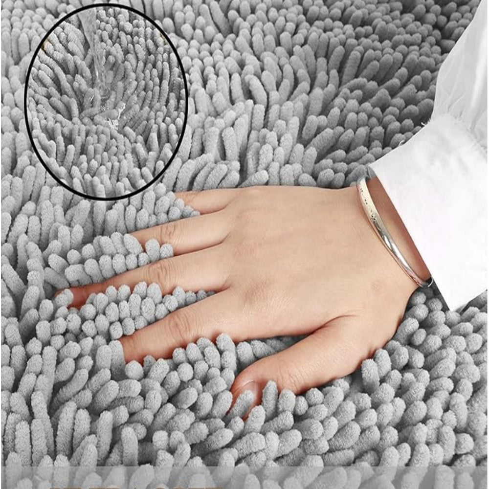 CloudStep Chenille alfombra de baño – Alfombra de entrada ultramacia para una comodidad acogedora
