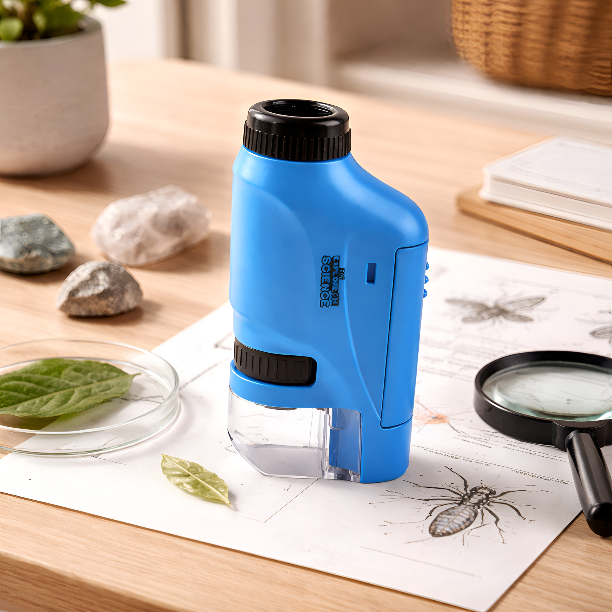 Alecia - Mini Microscopio de Mano Portátil