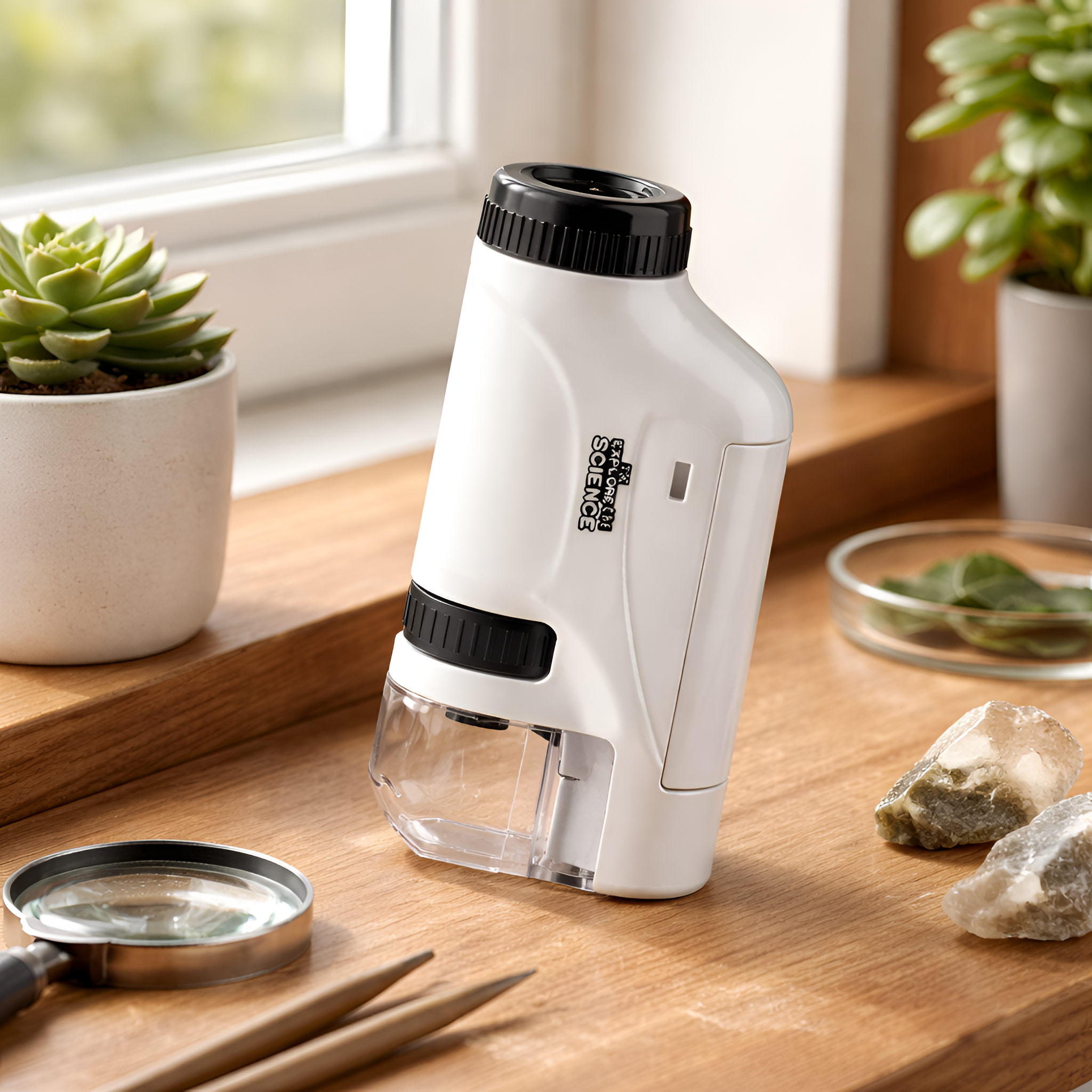 Alecia - Mini Microscopio de Mano Portátil