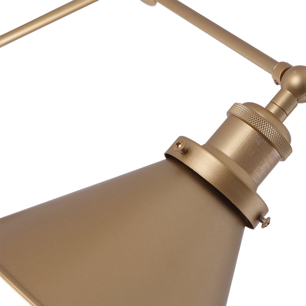 Luz de Pared de Brazo Oscilante con Cono de 1 Luz de Estilo Mid-Century para Dormitorio