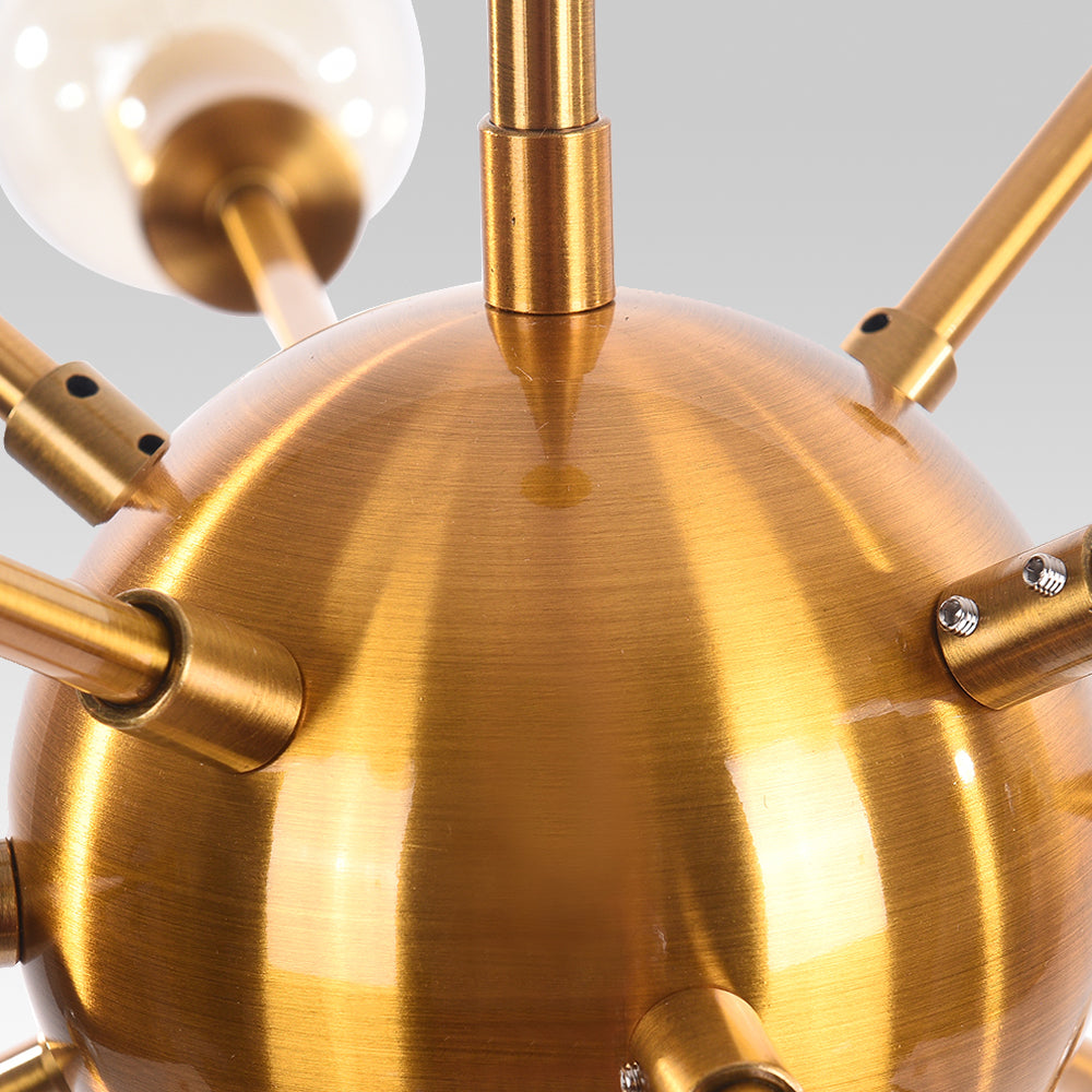 Luz Sputnik de 12 Luces de Estilo Moderno de Mediados de Siglo