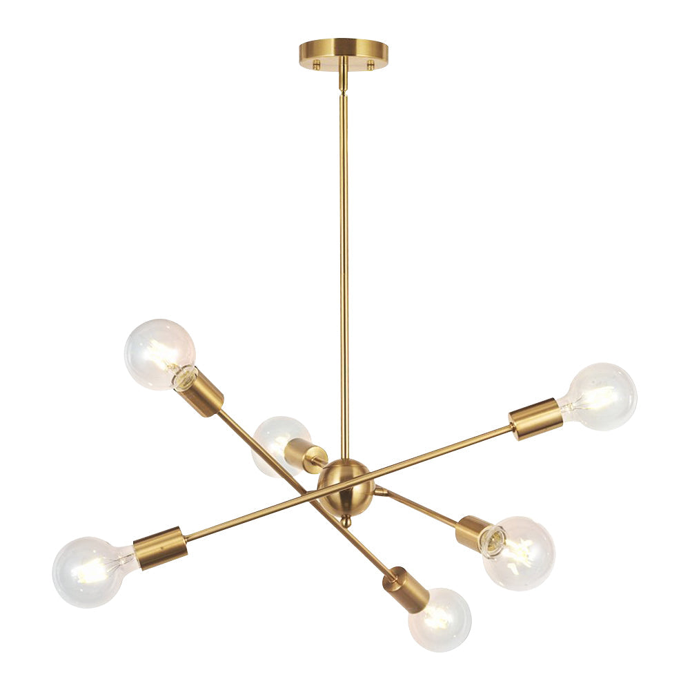 Candelabro Sputnik de Metal Moderno de Mediados de Siglo