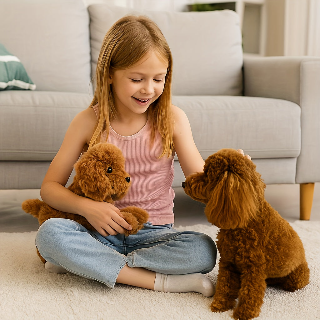 Juguete de Peluche Suave para Perros de 40 cm con Apariencia Realista – Poliéster Seguro, Ideal para Niños