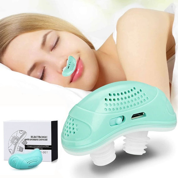 Mikro CPAP para el Tratamiento de la Apnea del Sueño – Dispositivo Portátil Sin Máscara en Color Verde Claro