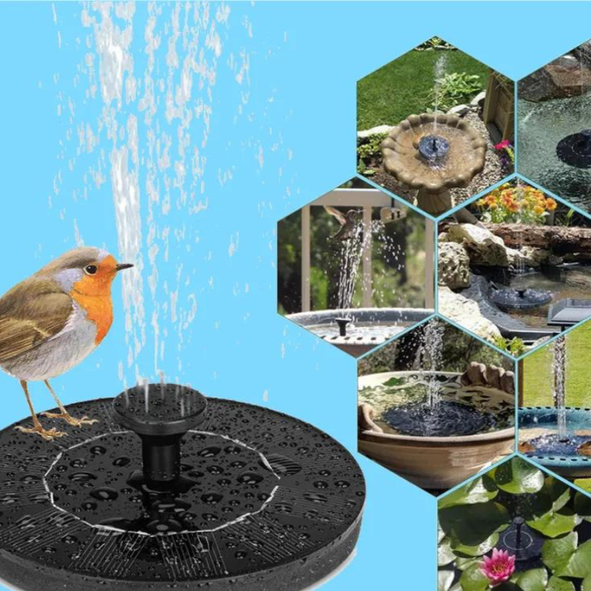 Fuente de jardín ecológica para pájaros – Fuente de agua solar para su jardín