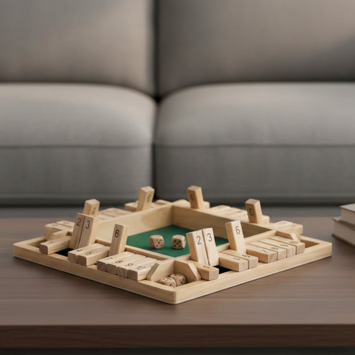 AVENTURA NUMÉRICA – Juego de dados Montessori de madera para comprensión numérica, lógica y concentración