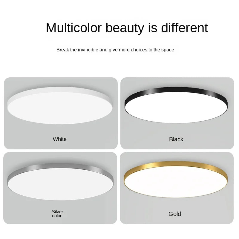 Luz de Techo LED Redonda Minimalista Montaje Empotrado Fijación Blanca